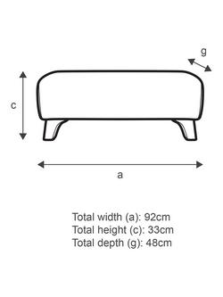 G Plan Vintage The Sixty Eight Footstool - view 2, Aquaclean Calor Ginger