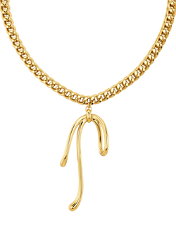EDBLAD Lace Bow Chain Necklace, Yellow Gold, Yellow Gold
