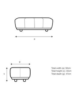 G Plan Vintage The Seventy One Footstool - view 2, Aquaclean Calor Vanilla