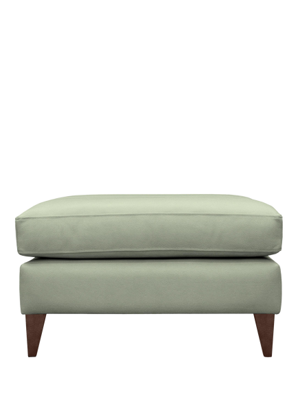 G Plan Vintage The Seventy Two Leather Footstool, Dark Leg, Cambridge Olive Leather