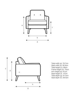 G Plan Vintage The Sixty Five Armchair - view 2, Plush Umber