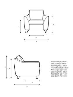 G Plan Vintage The Sixty Eight Armchair - view 2, Aquaclean Calor Vanilla