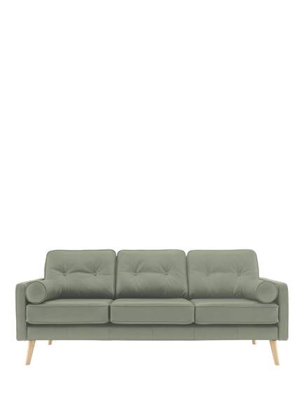 G Plan Vintage The Sixty Five Large 3 Seater Leather Sofa, Cambridge Olive Leather