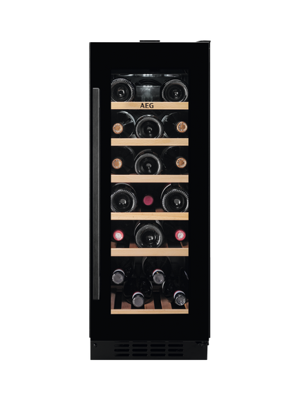 AEG 5000 AWS4020B5B Integrated Wine Cabinet, Black, Black