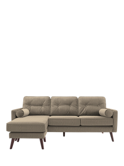 G Plan Vintage The Sixty Five LHF Large 3 Seater Chaise End Sofa, Aquaclean Calor Ginger