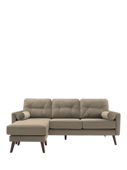 G Plan Vintage The Sixty Five LHF Large 3 Seater Chaise End Sofa, Aquaclean Calor Ginger