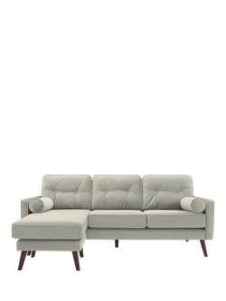 G Plan Vintage The Sixty Five LHF Large 3 Seater Chaise End Sofa, Aquaclean Calor Vanilla