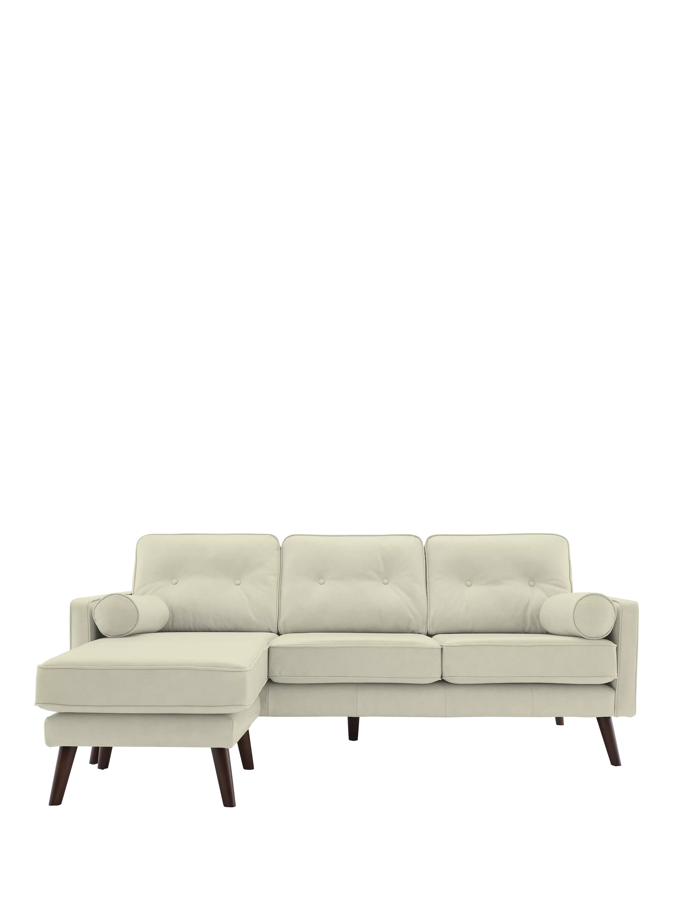 G Plan Vintage The Sixty Five LHF Large 3 Seater Leather Chaise End Sofa
