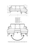 G Plan Vintage The Sixty Five LHF Large 3 Seater Leather Chaise End Sofa