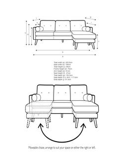 G Plan Vintage The Sixty Five LHF Large 3 Seater Leather Chaise End Sofa - view 2, Cambridge Chalk