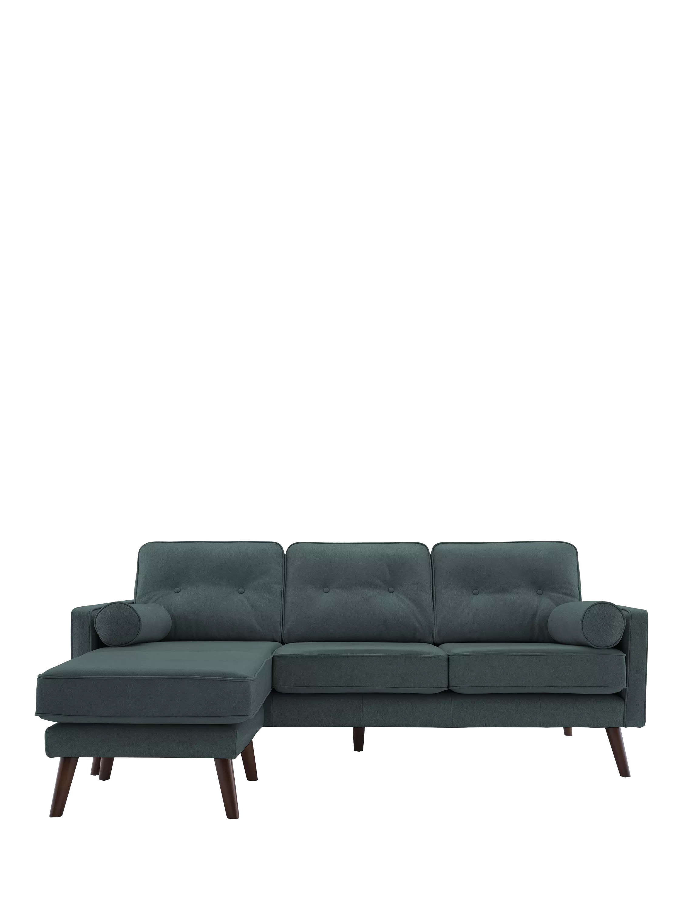 G Plan Vintage The Sixty Five LHF Large 3 Seater Leather Chaise End Sofa