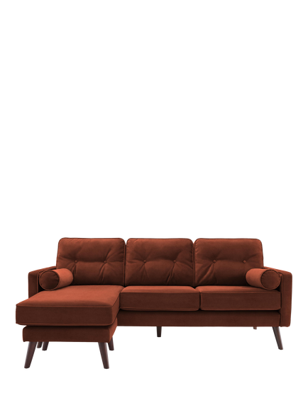 G Plan Vintage The Sixty Five LHF Large 3 Seater Chaise End Sofa, Easy Clean Plush Umber
