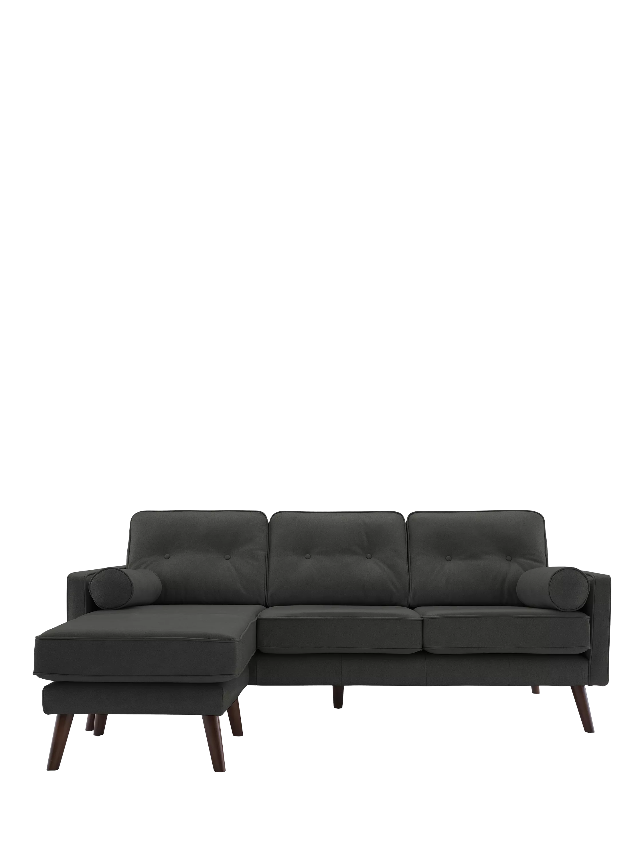 G Plan Vintage The Sixty Five LHF Large 3 Seater Leather Chaise End Sofa