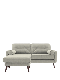 G Plan Vintage The Sixty Five LHF Medium 2 Seater Chaise End Sofa, Aquaclean Calor Vanilla