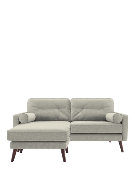 G Plan Vintage The Sixty Five LHF Medium 2 Seater Chaise End Sofa, Aquaclean Calor Vanilla