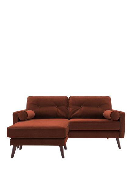 G Plan Vintage The Sixty Five LHF Medium 2 Seater Chaise End Sofa, Easy Clean Plush Umber