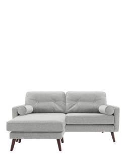 G Plan Vintage The Sixty Five LHF Medium 2 Seater Chaise End Sofa, Tweed Cloud