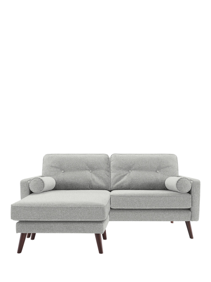 G Plan Vintage The Sixty Five LHF Medium 2 Seater Chaise End Sofa, Tweed Cloud