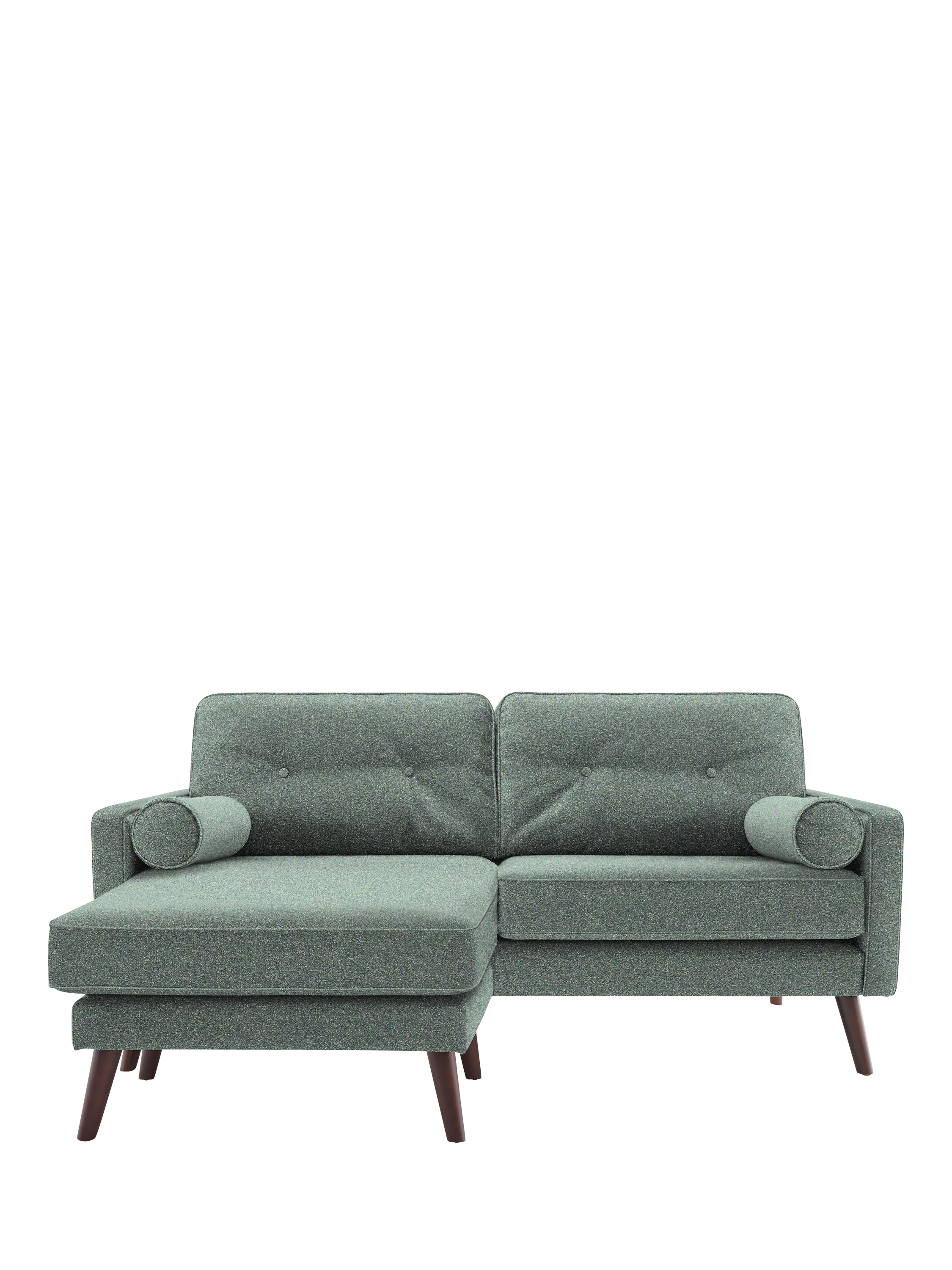 The Sixty Five Range, G Plan Vintage The Sixty Five LHF Medium 2 Seater Chaise End Sofa, Tweed Seaglass