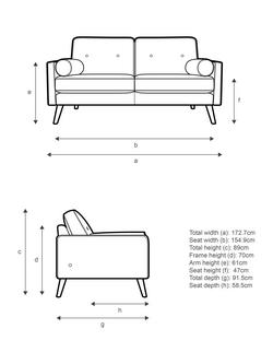 G Plan Vintage The Sixty Five Medium 2 Seater Sofa - view 2, Aquaclean Calor Vanilla