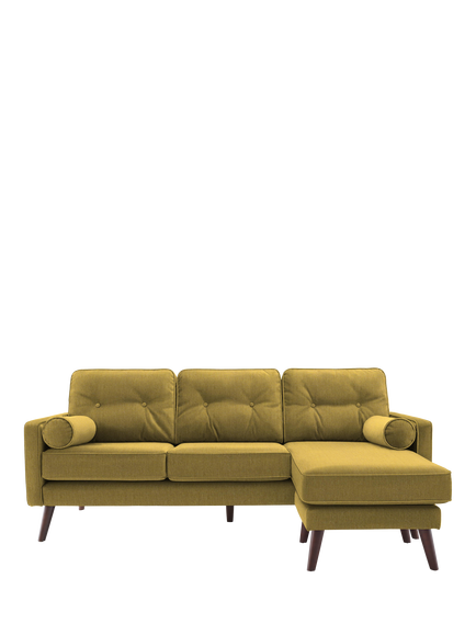 G Plan Vintage The Sixty Five RHF Large 3 Seater Chaise End Sofa, Aquaclean Calor Cardamon