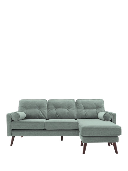 G Plan Vintage The Sixty Five RHF Large 3 Seater Chaise End Sofa, Aquaclean Calor Sesame