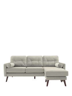 G Plan Vintage The Sixty Five RHF Large 3 Seater Chaise End Sofa, Aquaclean Calor Vanilla