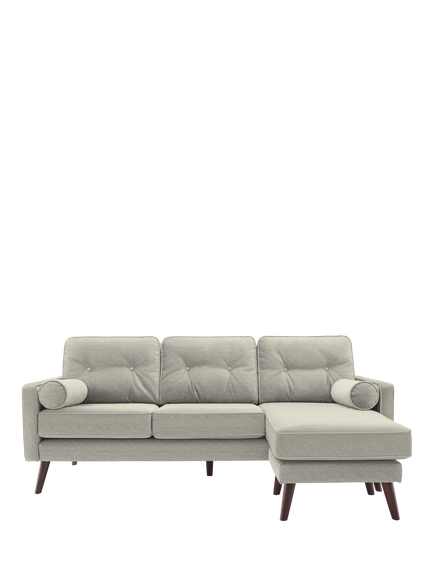G Plan Vintage The Sixty Five RHF Large 3 Seater Chaise End Sofa, Aquaclean Calor Vanilla