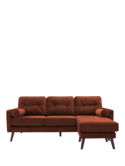 G Plan Vintage The Sixty Five RHF Large 3 Seater Chaise End Sofa, Plush Umber