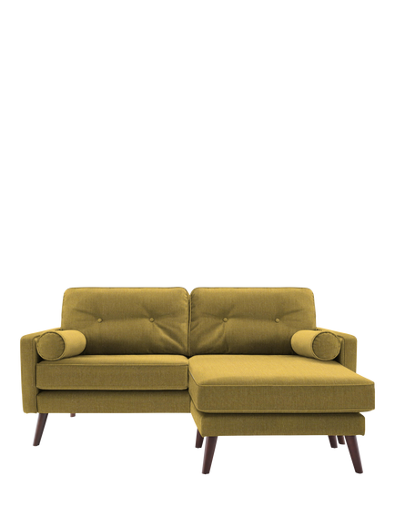 G Plan Vintage The Sixty Five RHF Medium 2 Seater Chaise End Sofa, Aquaclean Calor Cardamon