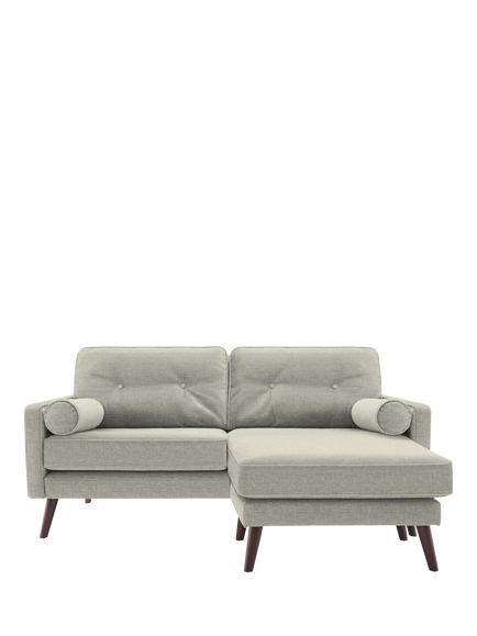 G Plan Vintage The Sixty Five RHF Medium 2 Seater Chaise End Sofa, Aquaclean Calor Vanilla