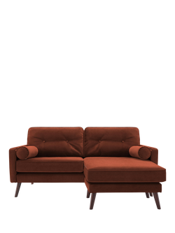 G Plan Vintage The Sixty Five RHF Medium 2 Seater Chaise End Sofa, Easy Clean Plush Umber