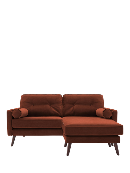 G Plan Vintage The Sixty Five RHF Medium 2 Seater Chaise End Sofa, Easy Clean Plush Umber