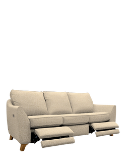 G Plan Vintage The Sixty Eight Large 3 Seater Sofa with Double Footrest Mechanism, Stipple Ecru