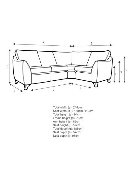 G Plan Vintage The Sixty Eight 5+ Seater LHF Corner Sofa - view 2, Aqua Clean Calor Bay