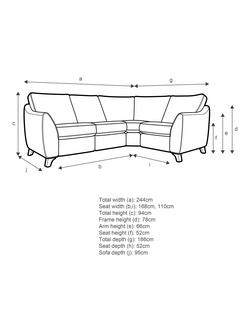 G Plan Vintage The Sixty Eight 5+ Seater LHF Corner Sofa - view 2, Aqua Clean Calor Cardamon