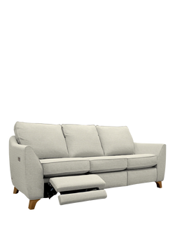 G Plan Vintage The Sixty Eight LHF Large 3 Seater Sofa with Footrest Mechanism, Aquaclean Calor Vanilla