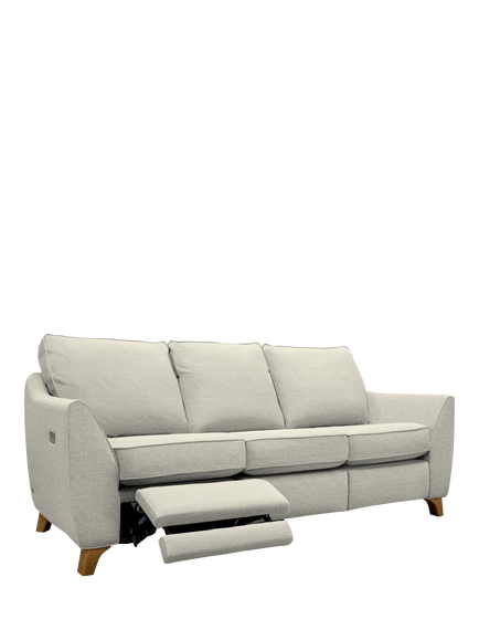 G Plan Vintage The Sixty Eight LHF Large 3 Seater Sofa with Footrest Mechanism, Aquaclean Calor Vanilla