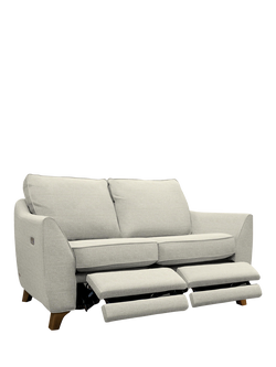 G Plan Vintage The Sixty Eight Small 2 Seater Sofa with Double Footrest Mechanism, Ac Calor Vanilla