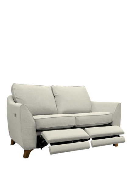 G Plan Vintage The Sixty Eight Small 2 Seater Sofa with Double Footrest Mechanism, Ac Calor Vanilla