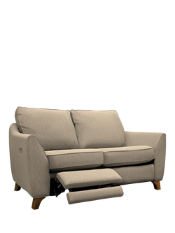 G Plan Vintage The Sixty Eight LHF Small 2 Seater Sofa with Single Footrest Mechanism, Aquaclean Calor Ginger