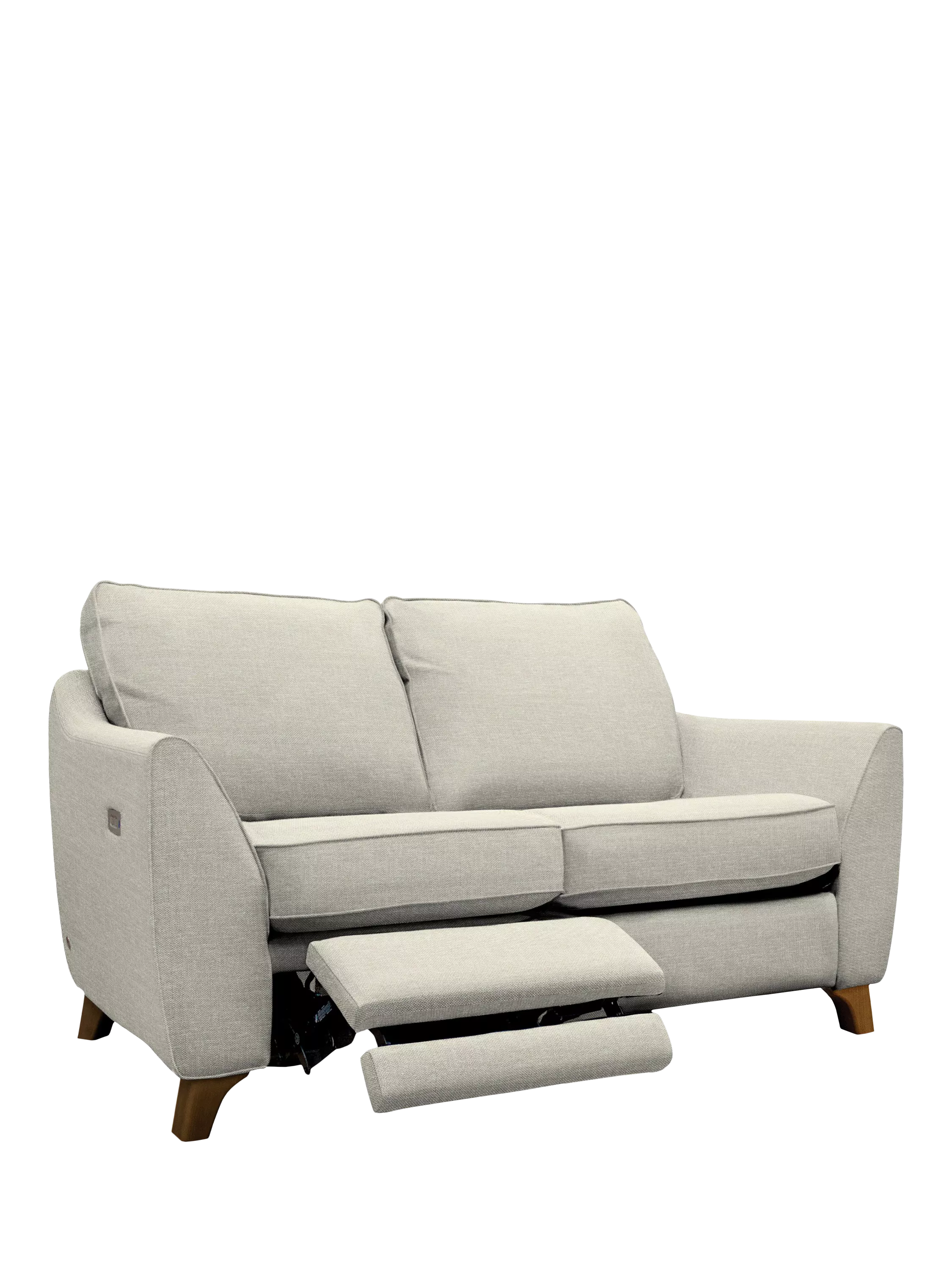 G Plan Vintage The Sixty Eight Small 2 Seater Sofa with LHF Single Footrest Mechanism, Aquaclean Calor Vanilla