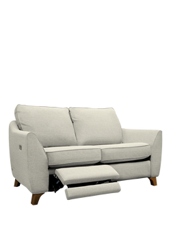 G Plan Vintage The Sixty Eight Small 2 Seater Sofa with LHF Single Footrest Mechanism, Aquaclean Calor Vanilla, Aquaclean Calor Vanilla