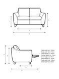 G Plan Vintage The Sixty Eight Small 2 Seater Sofa with LHF Single Footrest Mechanism, Aquaclean Calor Vanilla