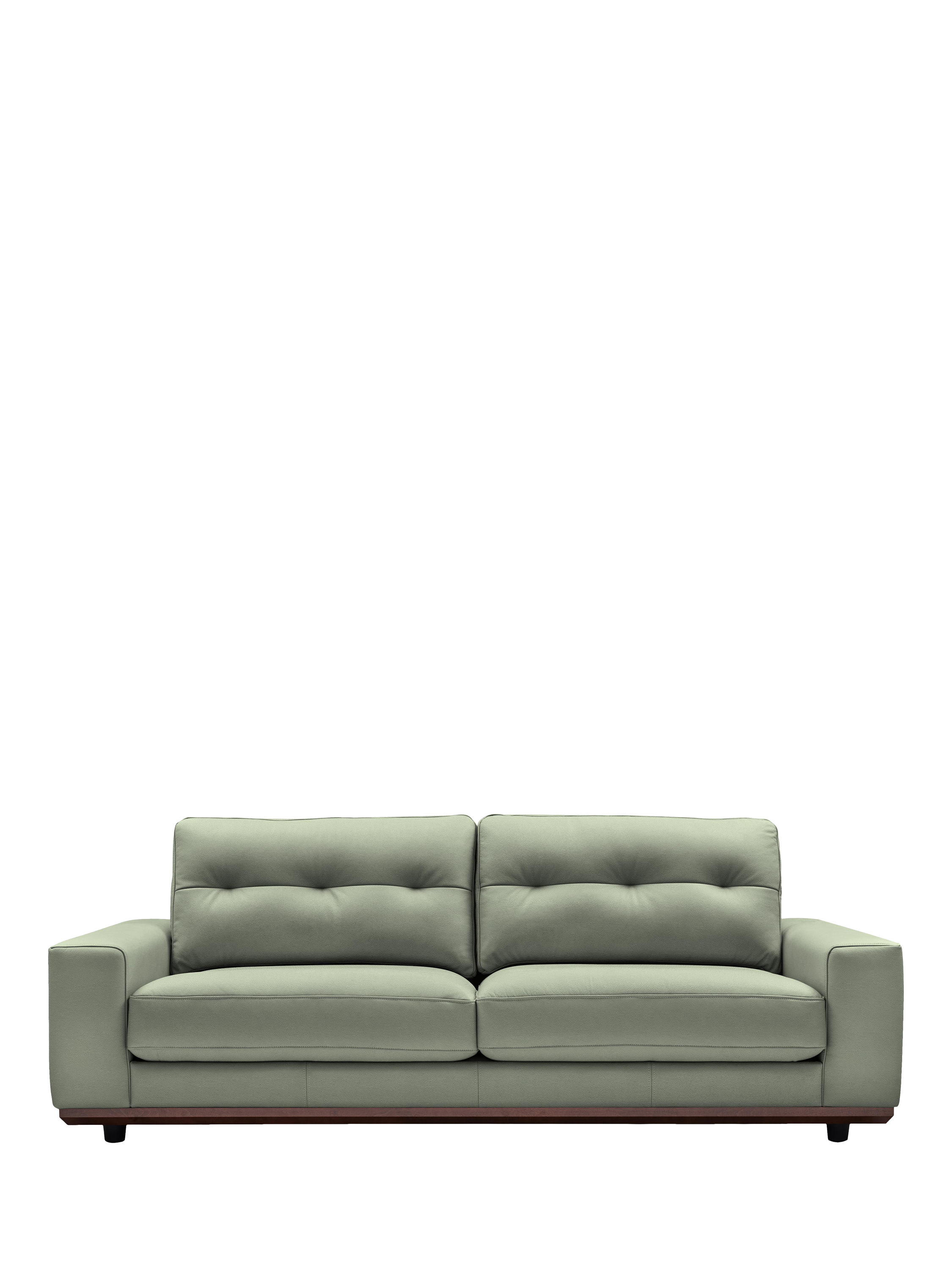 The Seventy One Range, G Plan Vintage The Seventy One Large 3 Seater Leather Sofa, Cambridge Olive Leather