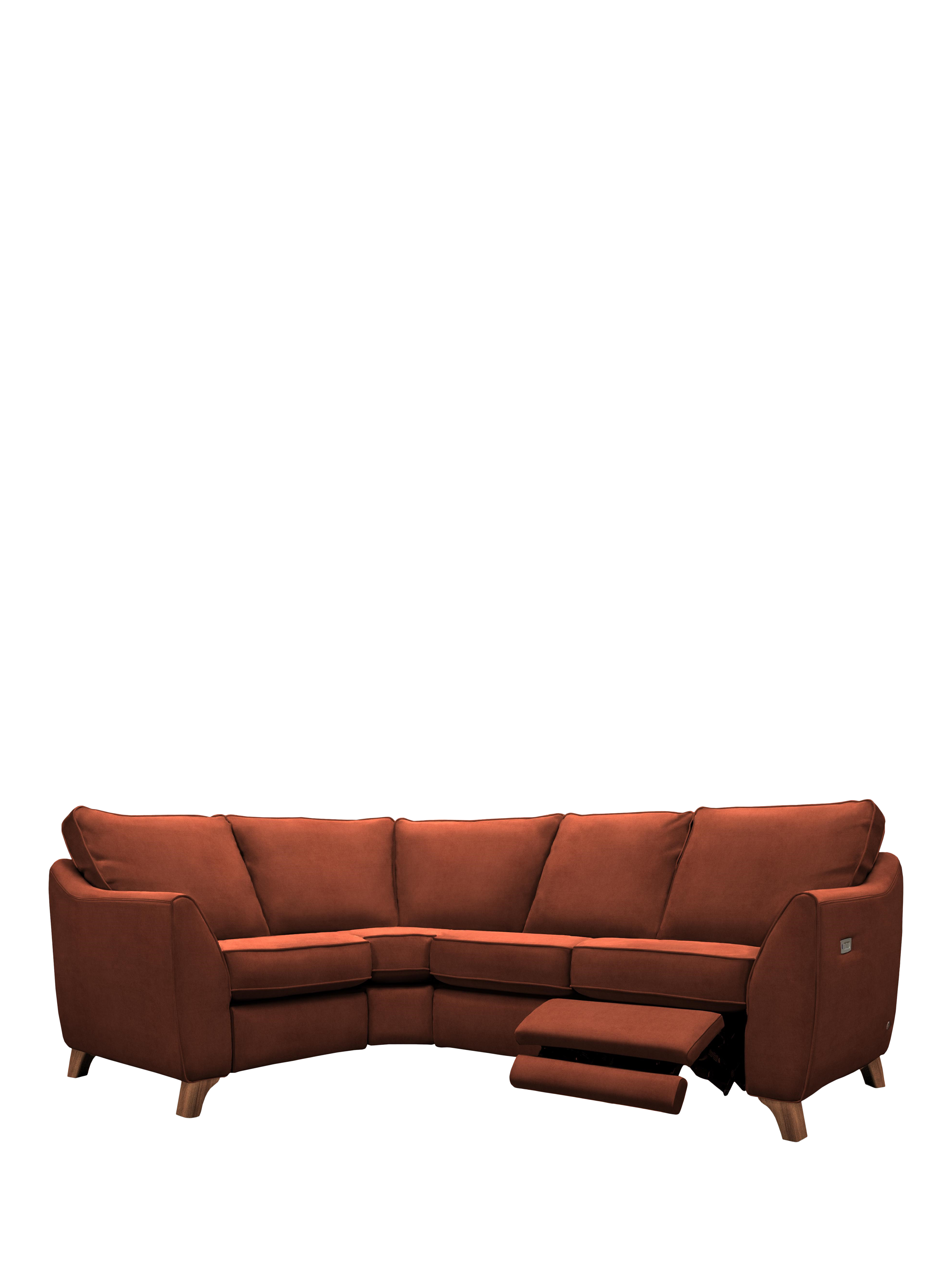The Sixty Eight Range, G Plan Vintage The Sixty Eight LHF Corner Unit with Righthand Footrest Mechanism, Plush Umber