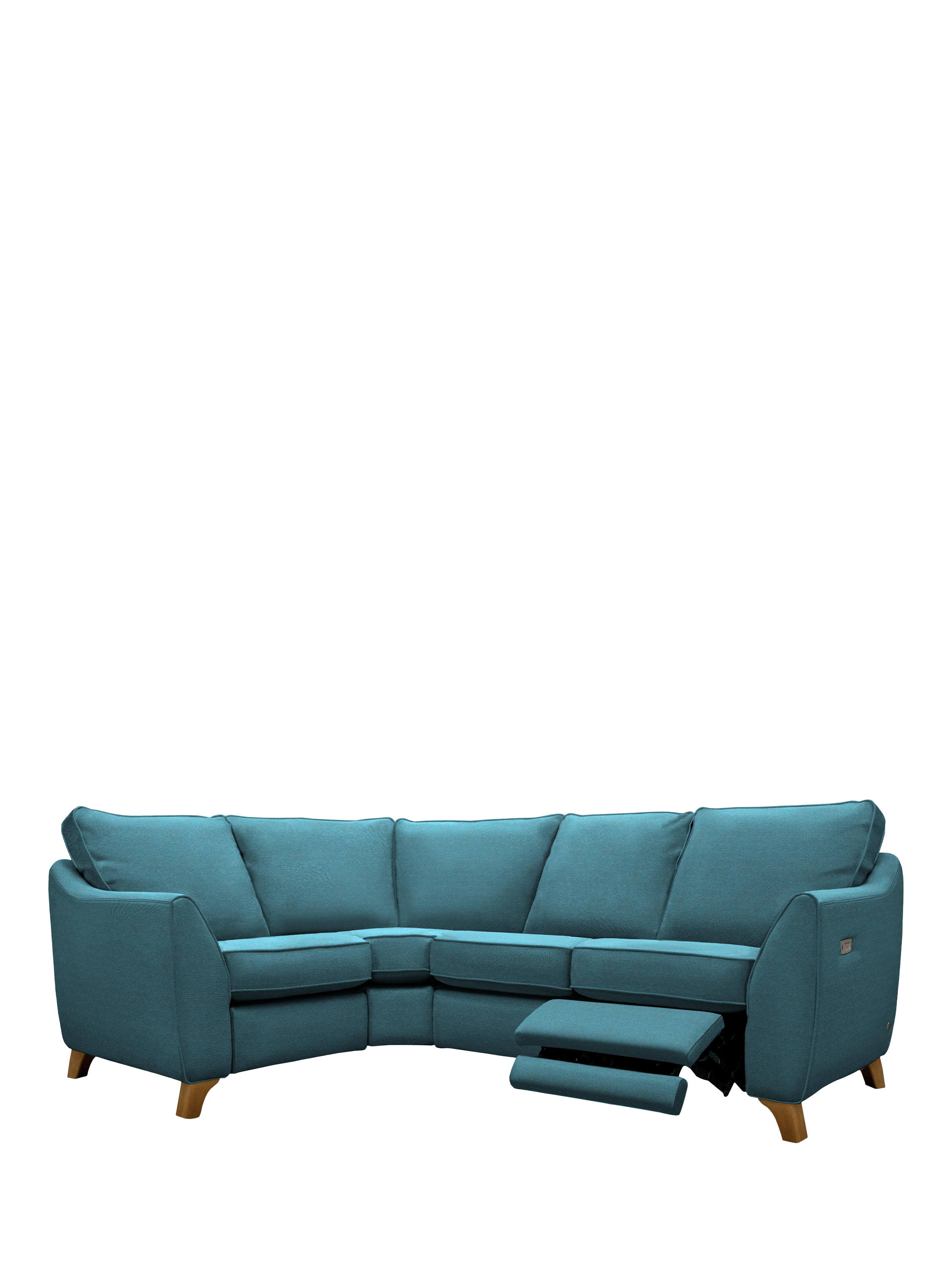 The Sixty Eight Range, G Plan Vintage The Sixty Eight RHF Corner Unit with Lefthand Footrest Mechanism, Fleck Blue