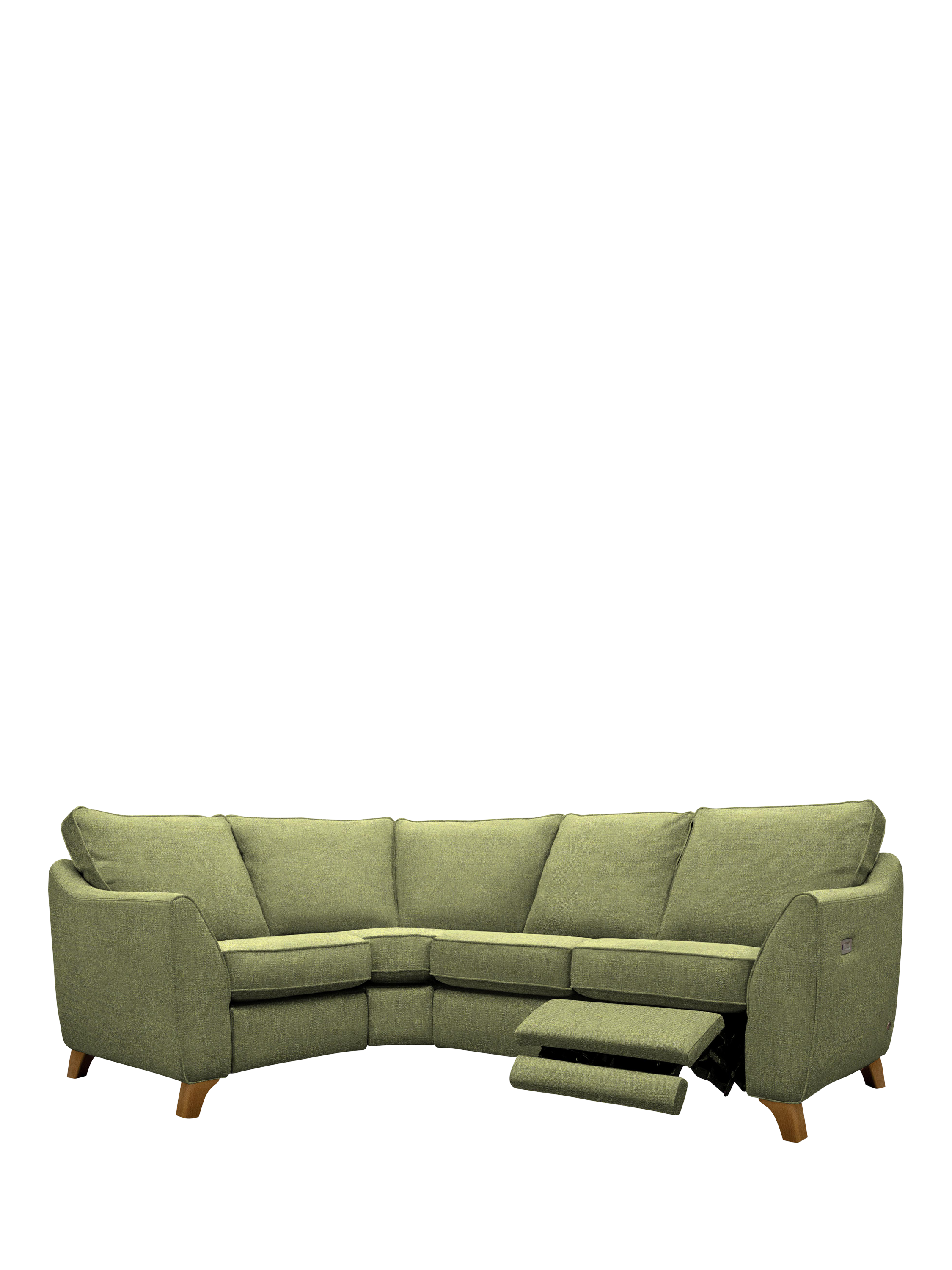 The Sixty Eight Range, G Plan Vintage The Sixty Eight RHF Corner Unit with Lefthand Footrest Mechanism, Marl Green