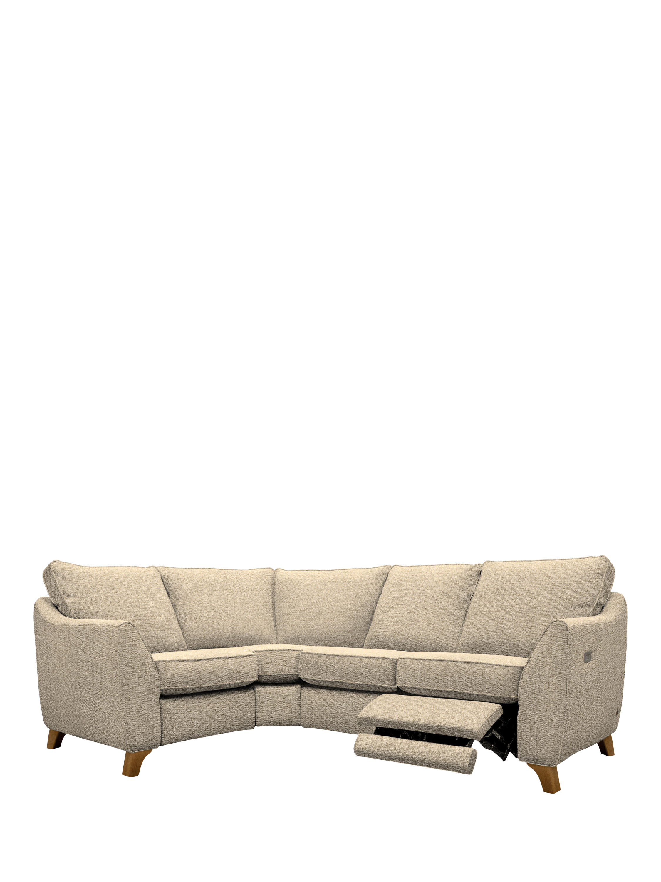 The Sixty Eight Range, G Plan Vintage The Sixty Eight RHF Corner Unit with Lefthand Footrest Mechanism, Stipple Ecru