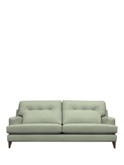 G Plan Vintage Seventy Two Large 4 Leather Seater Sofa, Dark Leg, Cambridge Olive Leather